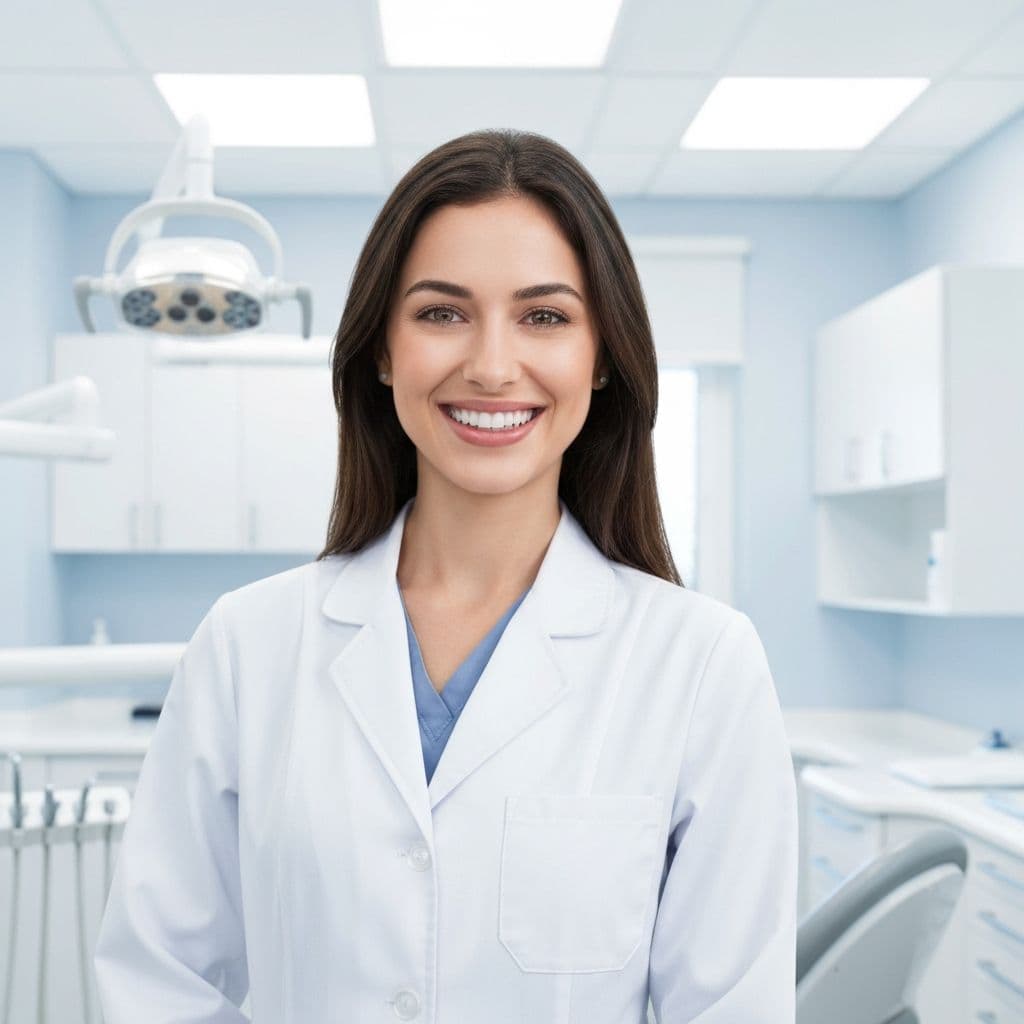 Happy patient with healthy smile